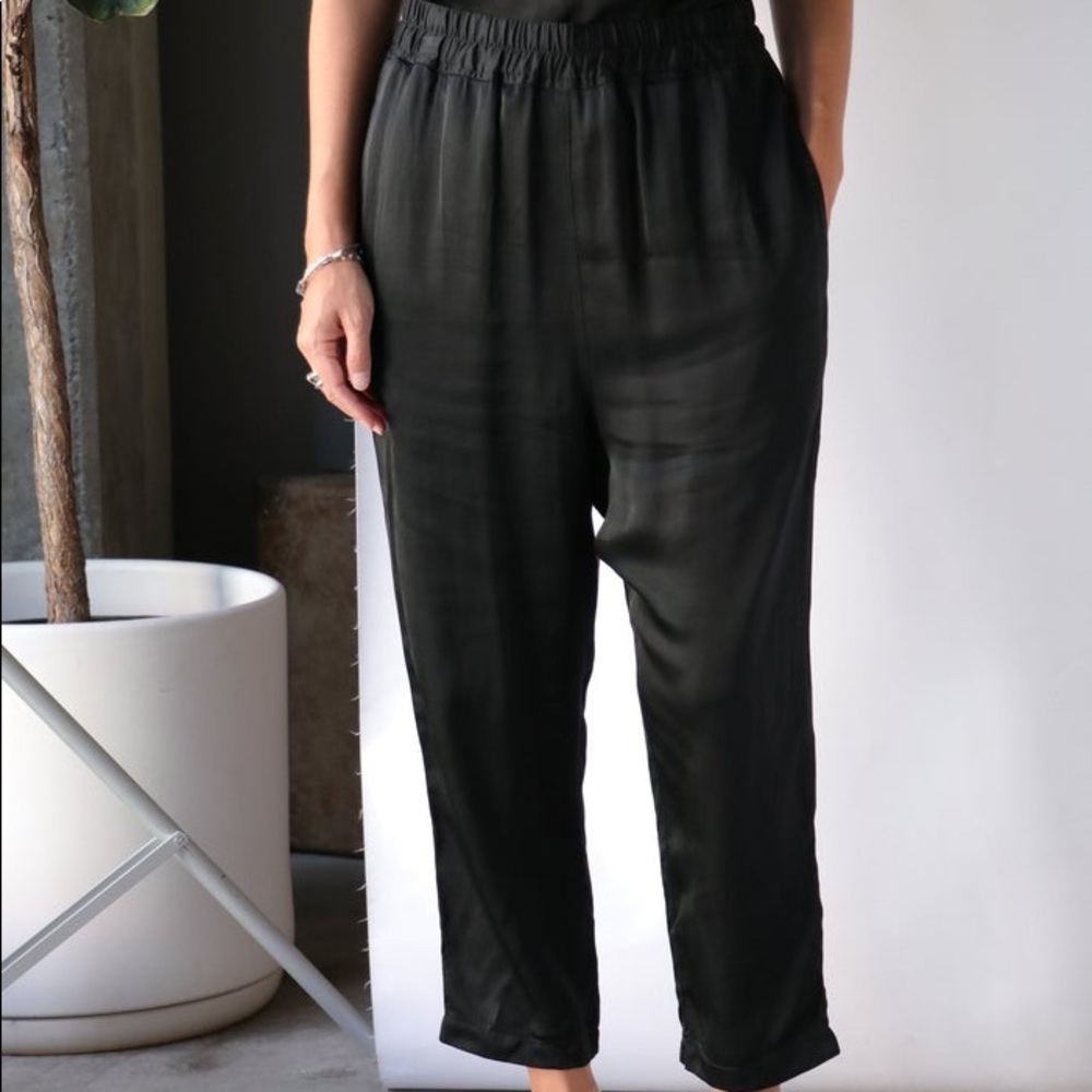 Soft Surroundings Elastic Waist Pull On Lyocell Pants Size 2X Black